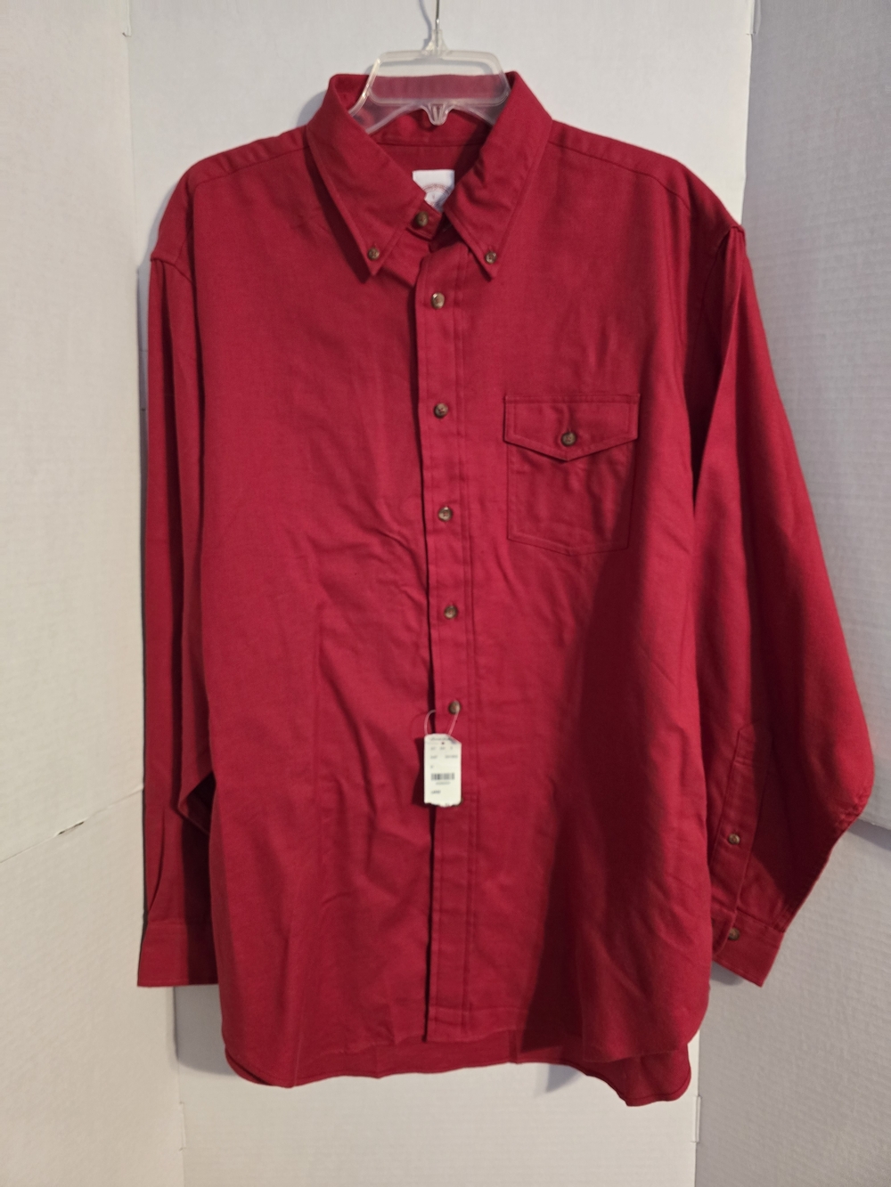 Brooks Brothers Men's Red Button-Down Shirt, Large